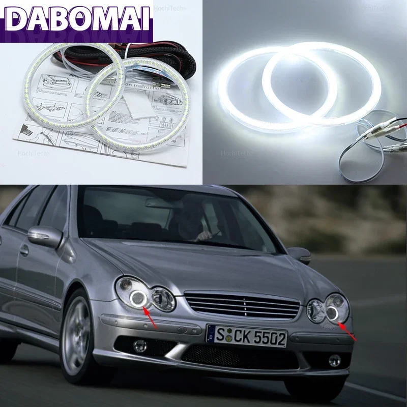 

Для Mercedes Benz C-CLASS W203 C230 C240 C320 C55 C30 2001-2007 Smd Led Angel Eyes Kit Отличное ультра яркое освещение DRL