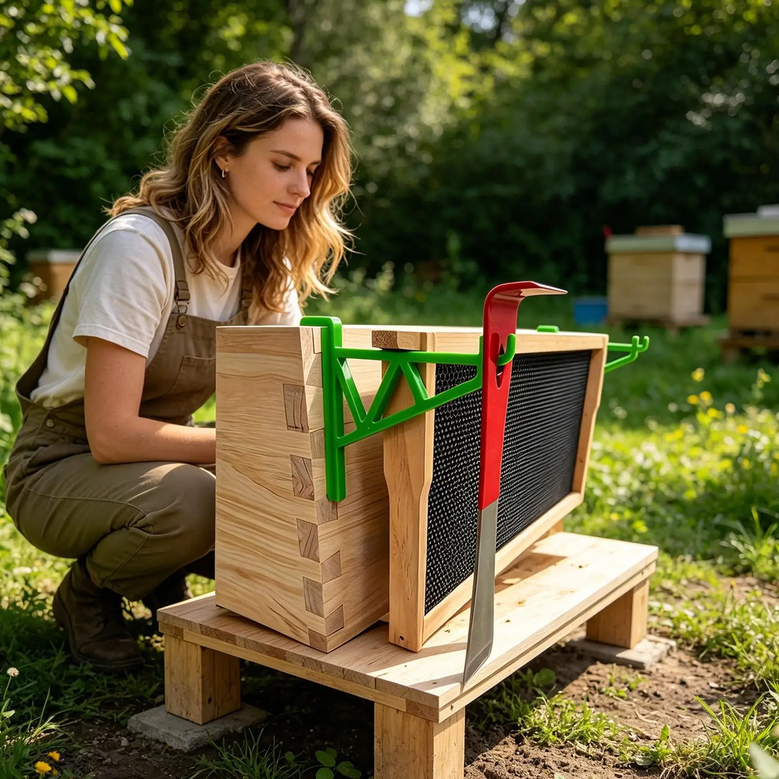 2 Pack Bee Frame Holder Metal Grip Fastener Apiary Hive Rest Beekeeping Tools Holder Clamp Stand Honey Harvesting Equipment