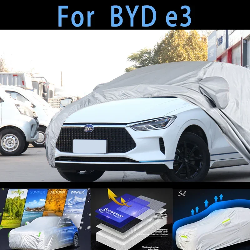 For BYD e3 Car protective cover,sun protection,rain protection, UV protection,dust prevention auto paint protective