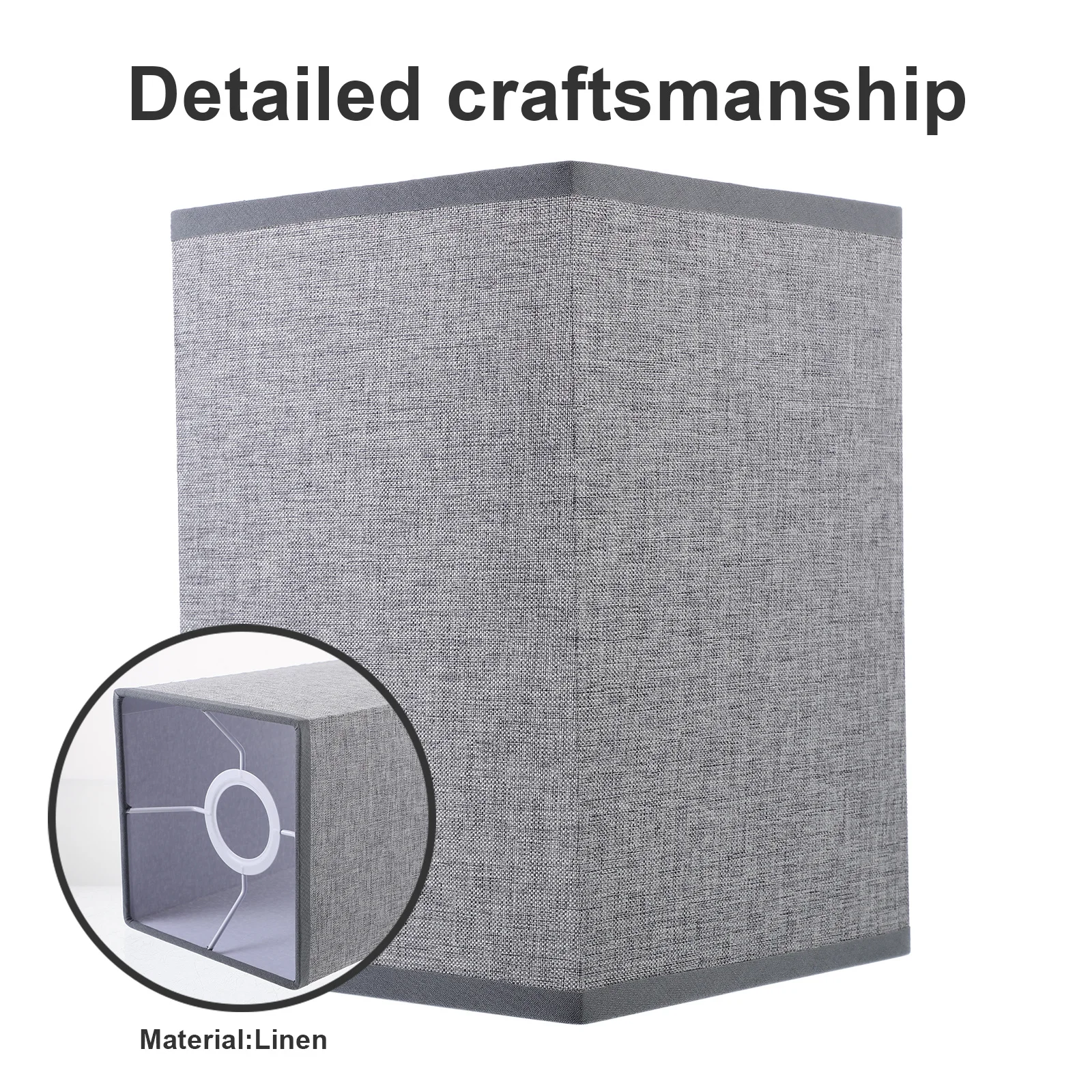 

Rectangular Linen Lampshade Soft Light Fabric Lamp Cover Bedroom Desk Lampshade Table Floor Lamp Light Shade Desk Lampshades