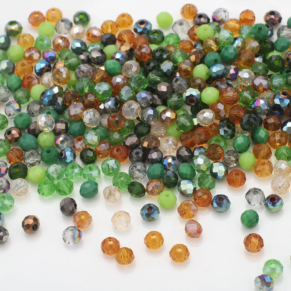 500 stks/partij 4MM AB Kristalglas Rondelle Facet Losse Spacer Ronde Kralen voor DIY Maken Ketting Armband Sieraden accessoires