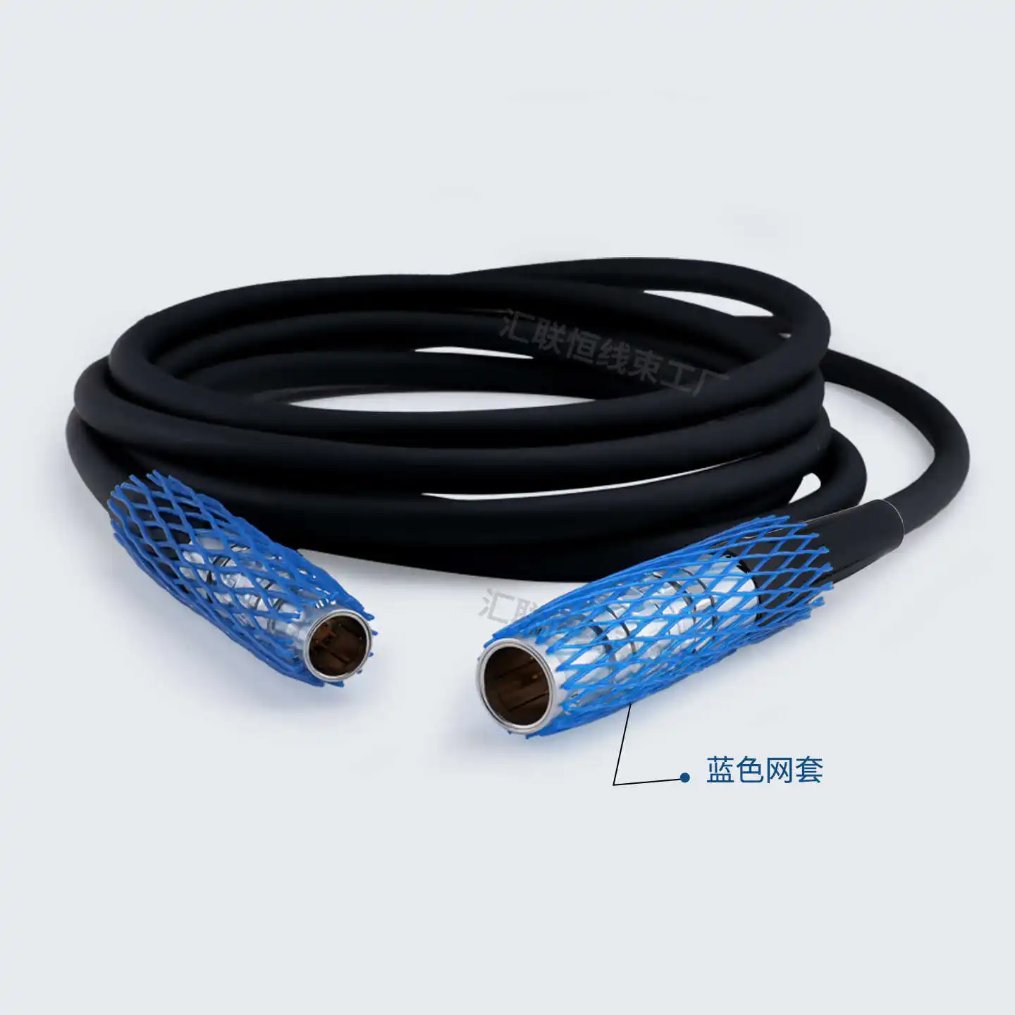 FGG double ended finished wire harness customized circular connector compatible with aviation plugs 2-12 cores