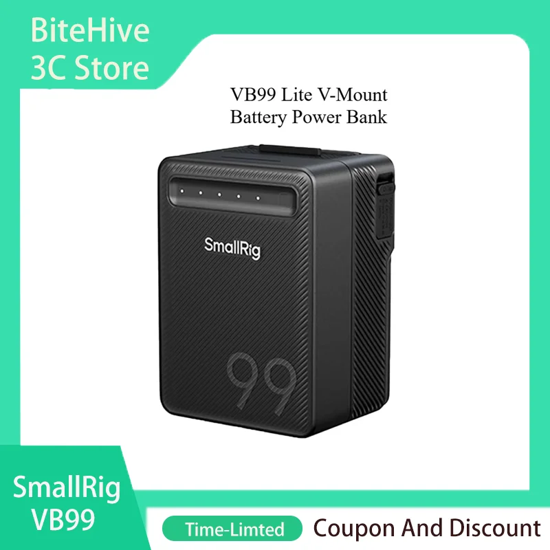 SmallRig VB99 5245 Lite V Power Bank 100W 18650  Portable Cell BMS Chip 6800mAh 99Wh D-Tap USB COB PowerADC Long Battery Life
