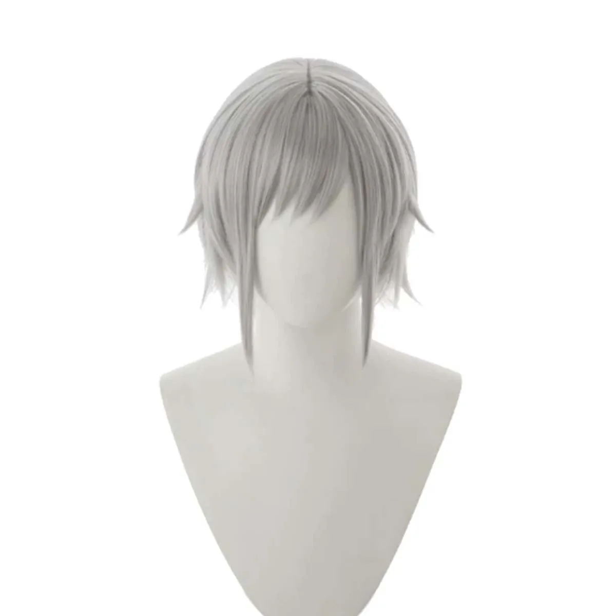 Project Sekai Colorful Stage Hinomori Shiho Cosplay Wig High Temperature Fiber Short Gray Hair Adjustable Cap Halloween Party