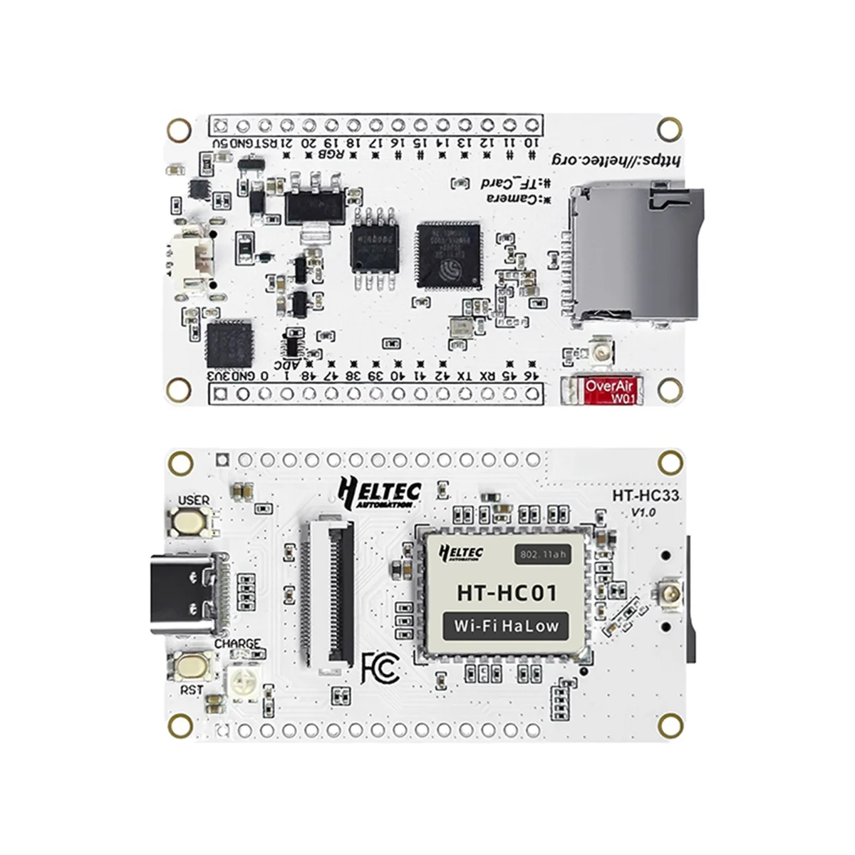 كاميرا ESP32 Wi-Fi HaLow HT-HC33 لوحة تطوير كاميرا OV3660 متكاملة 120 °   لين واسع الزاوية