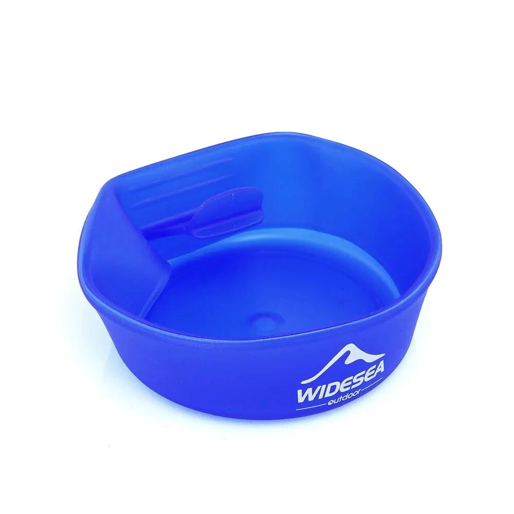 Widesea Camping 250ml Miękki składany kubek Zastawa stołowa Naczynia kuchenne Przenośny uchwyt Kieszonka na zewnątrz Miska Turystyka Kubek Piesze wycieczki Plecak TPE — zdjęcie 7