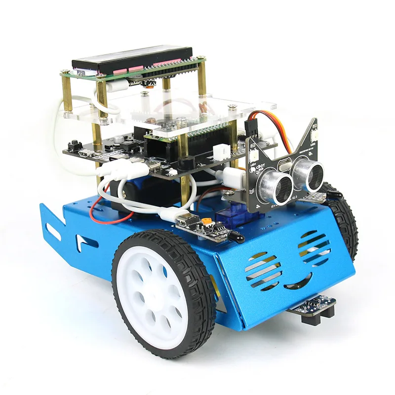 Raspberry PI Pico educational programming robot MicroPython programming ultrasonic shaking fire extinguishing and light search