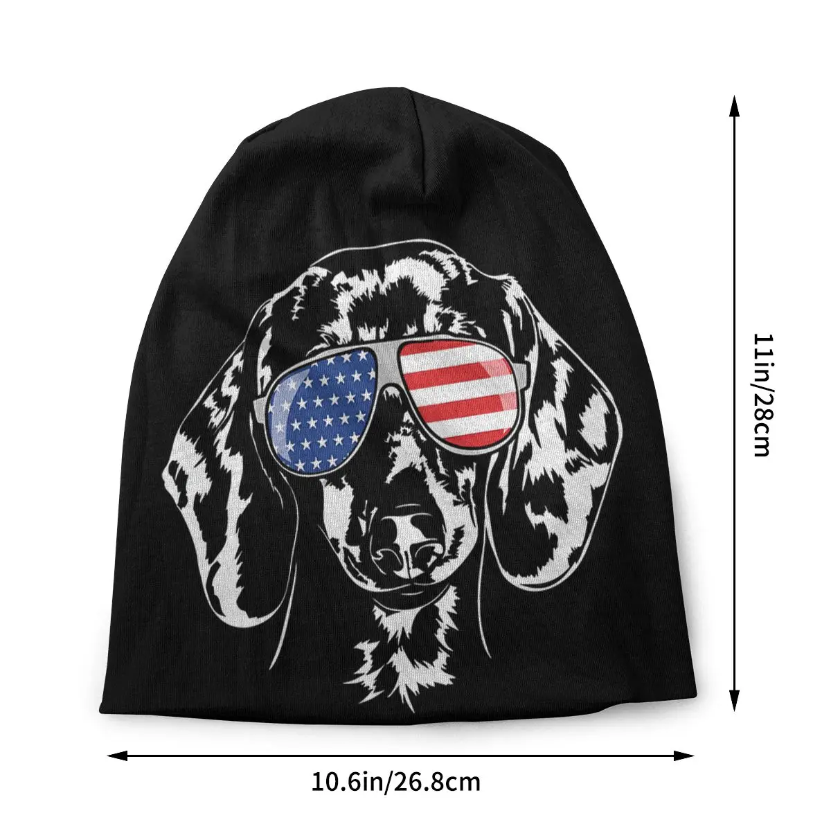 American Flag Sunglasses Outdoor Beanie Caps Dachshund Sausage Dog Skullies Beanies Ski Caps Soft Thin Bonnet Hats