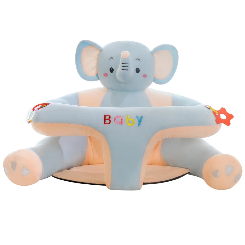 Baby Support Seat Plush Chair Learning To Sit Comfortable Toddler Nest Washable Filler Cradle Sofa (Only Chair Cover)