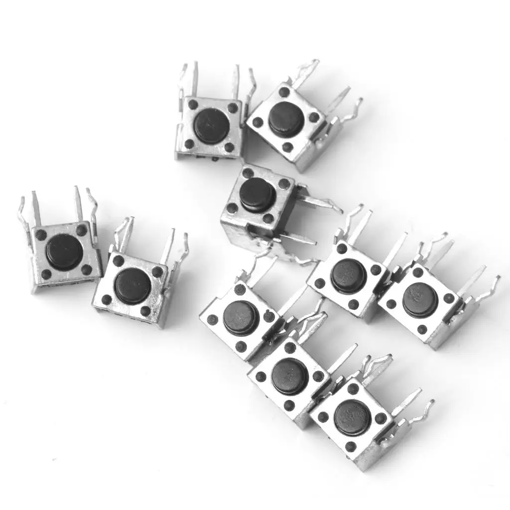 Tactile Switches 6x6x8mm Push Button Switch Metal Plastic for Prototyping Electronic Circuit Projects