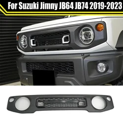 For Suzuki Jimny JB64 JB74 2019-2023 Auto Front Bumper Grille Trim ABS Car Racing Grill Cover Upper Grid Decoration Parts