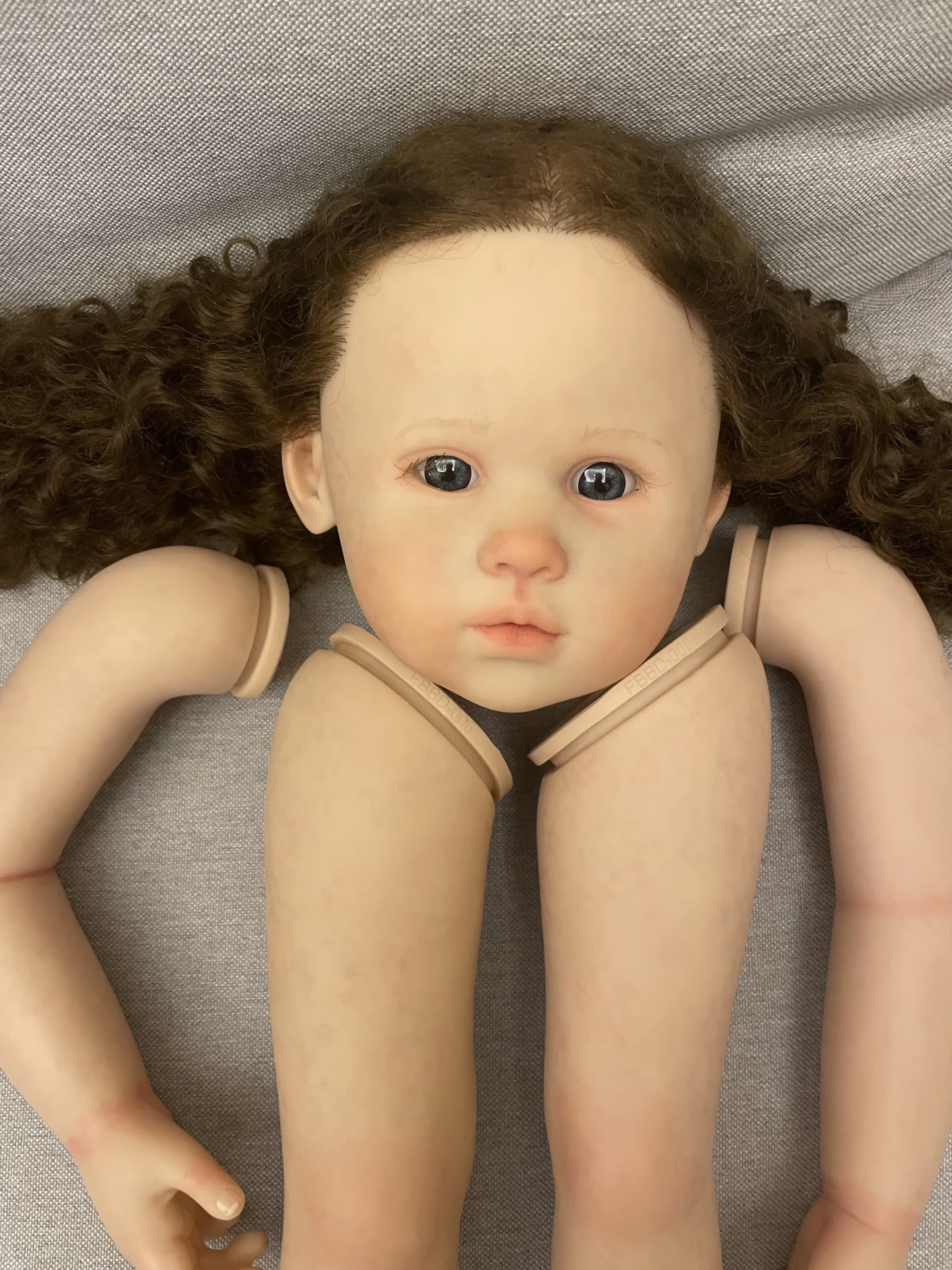 Dls artista pintado à mão bebê reborn louisa pintado 32 ''brinquedos para crianças bonecas para menina presente de natal