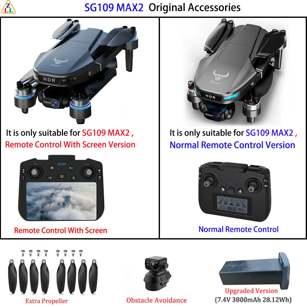 

ZLL SG109 MAX2 Корпус дрона/дистанционное управление/пропеллер для предотвращения препятствий Быстросъемный реквизит Запасные части для лезвий Игрушки Аксессуары