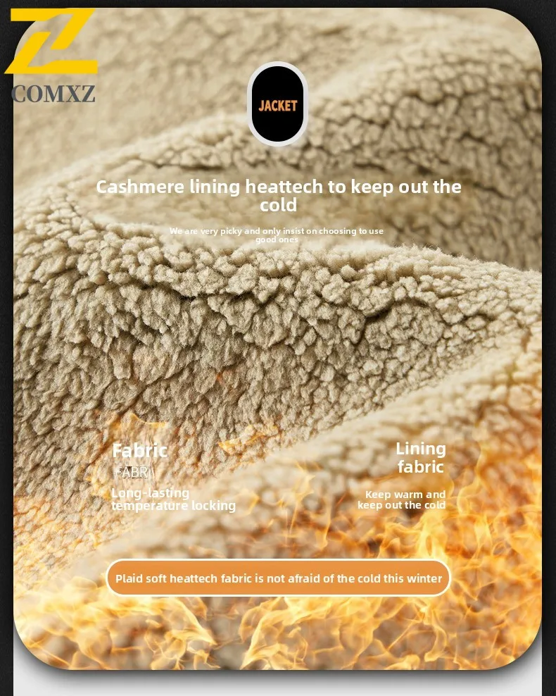 الرجال معطف القطن الخريف الشتاء الرجعية غسلها سميكة المخملية مقاومة البرد ودافئة مقنعين سترة معطف في الهواء الطلق سترة بسحاب عادية #2