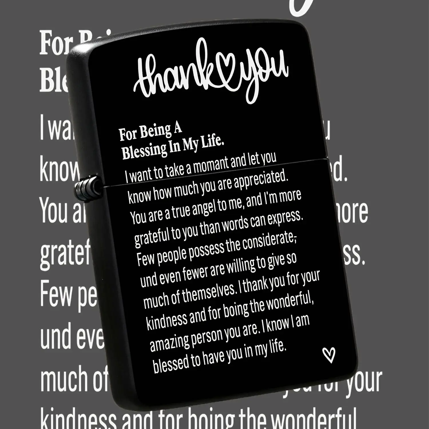 Thank You Themed Windproof Lighter, Thoughtful Gratitude Keepsake For Your Cherished One In Life, Exquisite Practical Present For Family Partner Mentor, Suitable For All Scenarios To Convey Sincere Blessing And Precious A Humorous And Inter