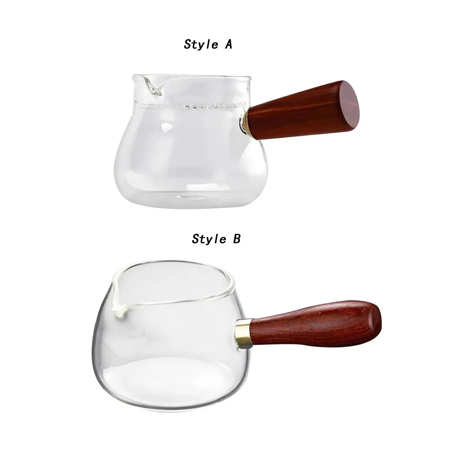 Glass Teapot with Side Handle Heat Resistant for Stovetop Espresso Pot Gongfu