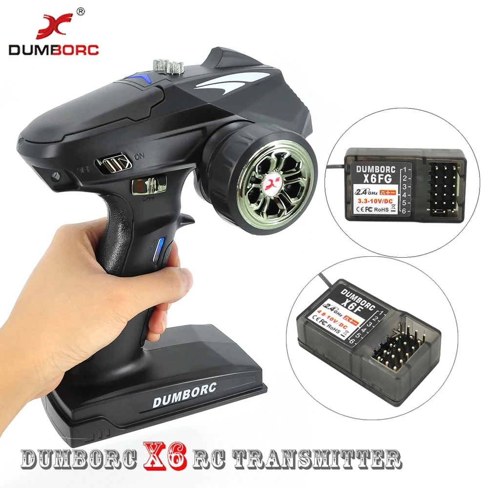 DumboRC X6 2.4G 6CH Transmitter Remote Control With X6F/X6FG (Gyro) DC Receiver For RC Car Boat Tank Wltoys ZD Racing Model Toy