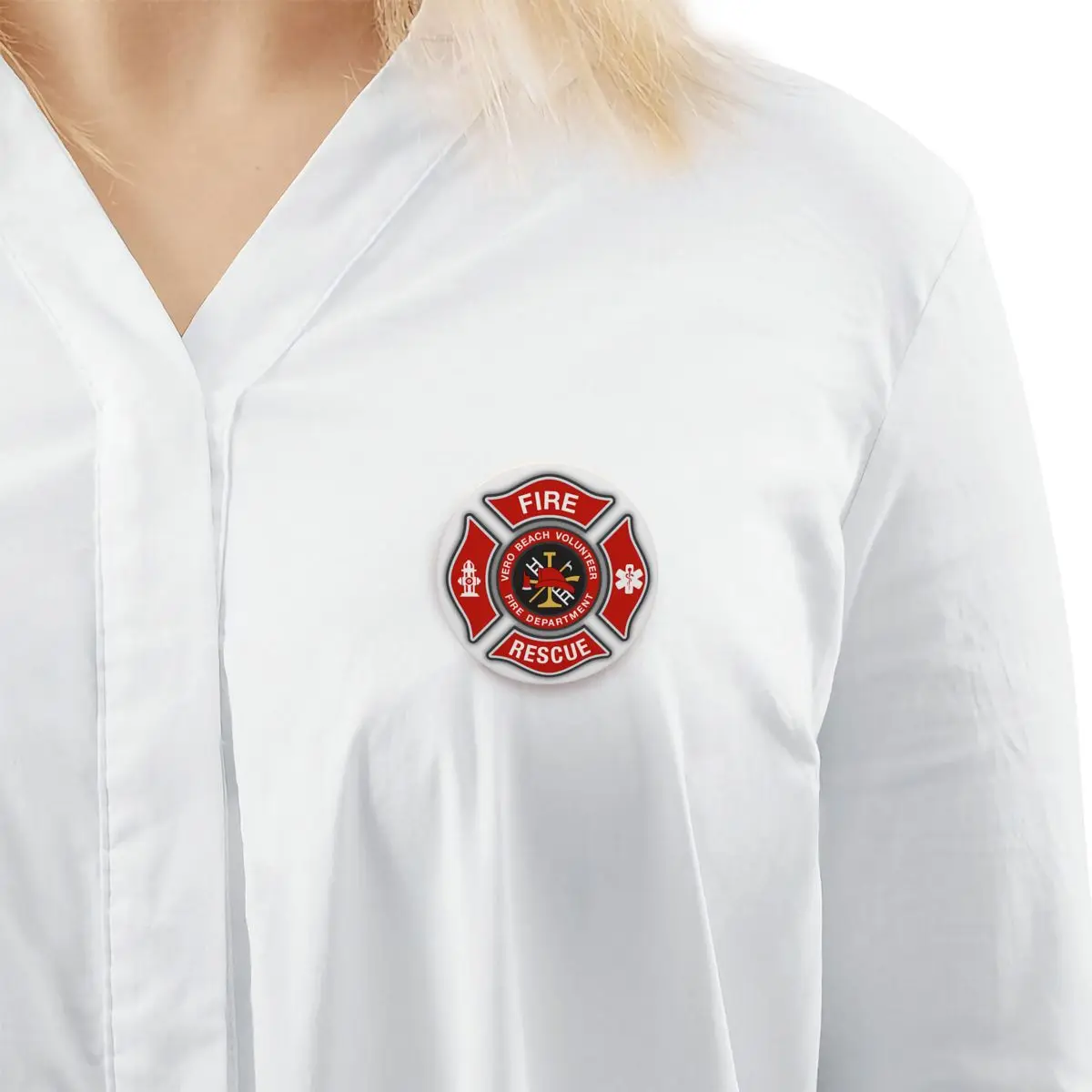 Fire Rescue Firefighter Soft Button Pin Custom Funny Pinback Badges Brooches Boyfriend Gift