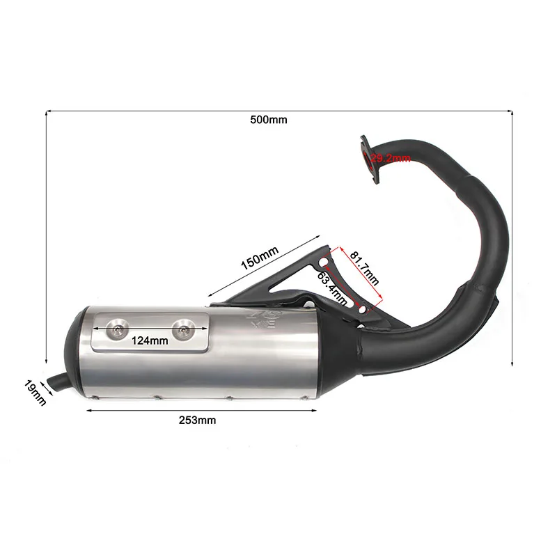For Honda DIO AF28 AF27 AF17 AF18 Motorcycle exhaust pipe modification is suitable motorcycle exhaust pipe