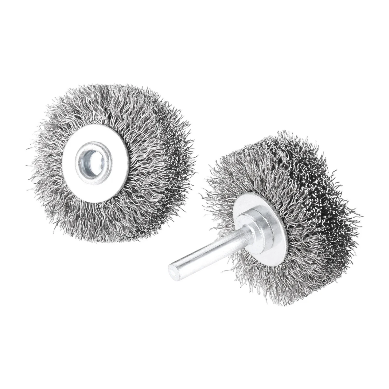 2 Pack Wide Face Wire Brush Wheel 1/4