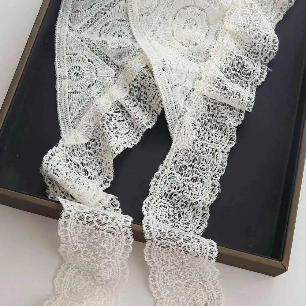 

Embroidered Flower Lace Flower Hair Scarf Chic Y2K Streetwear Lace Mini Skirt Bohemian Casual Bandanas for Women