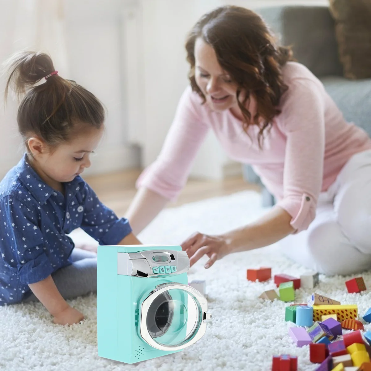 Realistic Pretend Play Appliance Children Artificial Washer Toy Washing Machine Baby Plastic Puzzle Toys