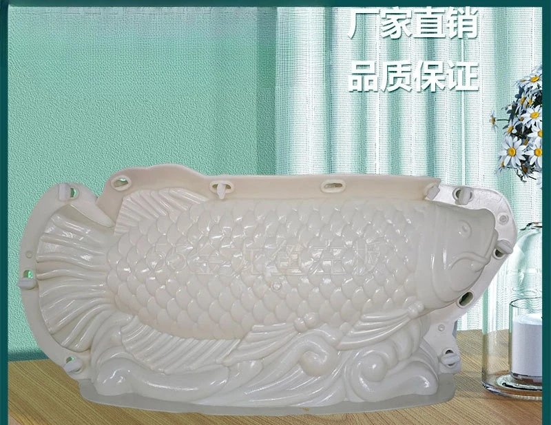 

European round flower plate plastic bonsai model large ornament mold golden arowana