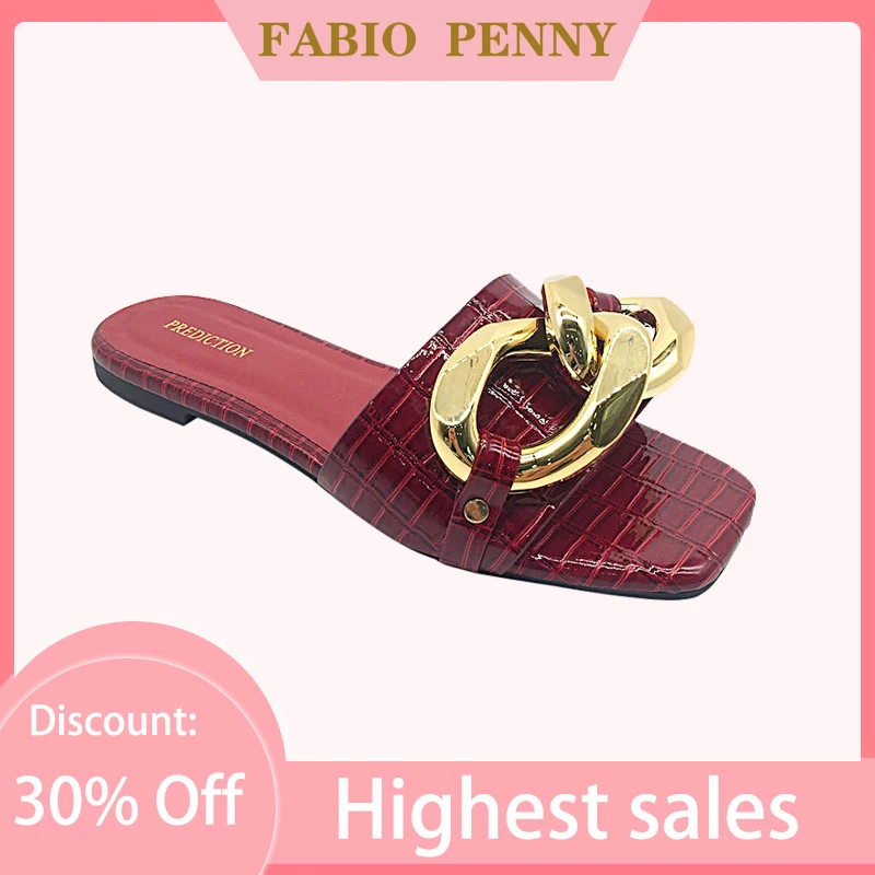 Summer women's flat slippers fashion exquisite, casual slippers wear stone women's slippers