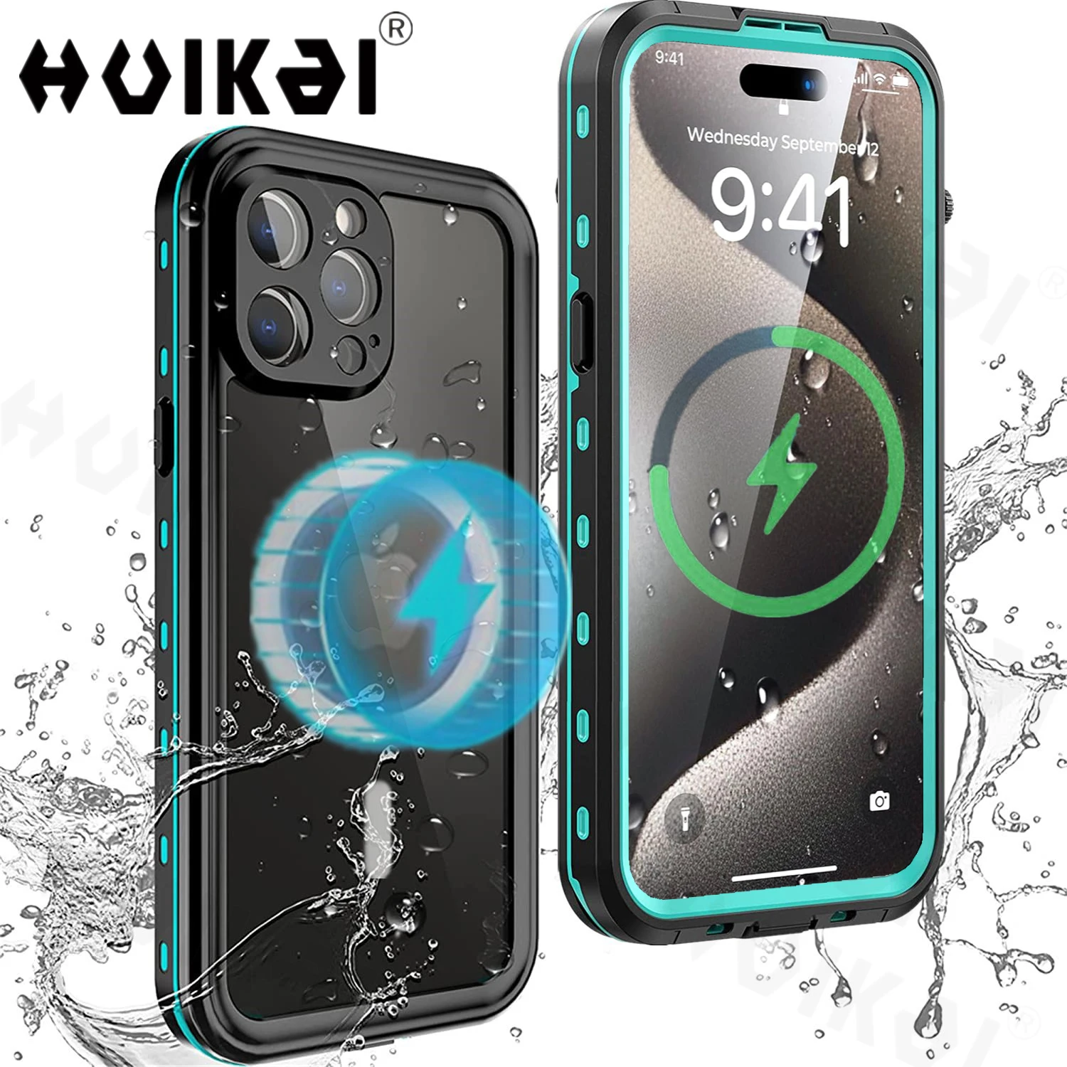 

Waterproof Case For iPhone 15 Pro Max 14 Pro iPhone 13 Pro Max IP68 Protector Full Body Protective Dustproof Magnetic Phone Case