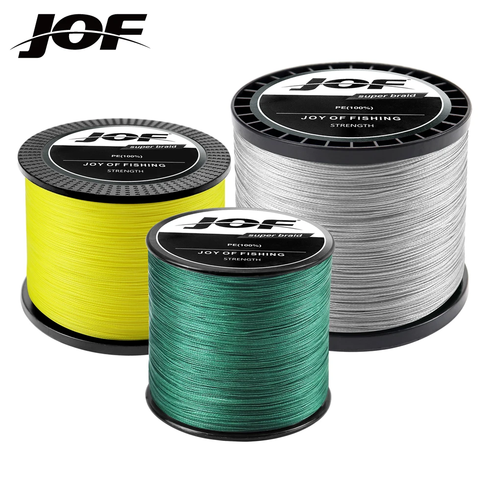 JOF 4 Strands Abrasion Resistant Braided Fishing Line PE Super Strong Anti-bite Line, Fishing Accessories For Freshwater 3000M