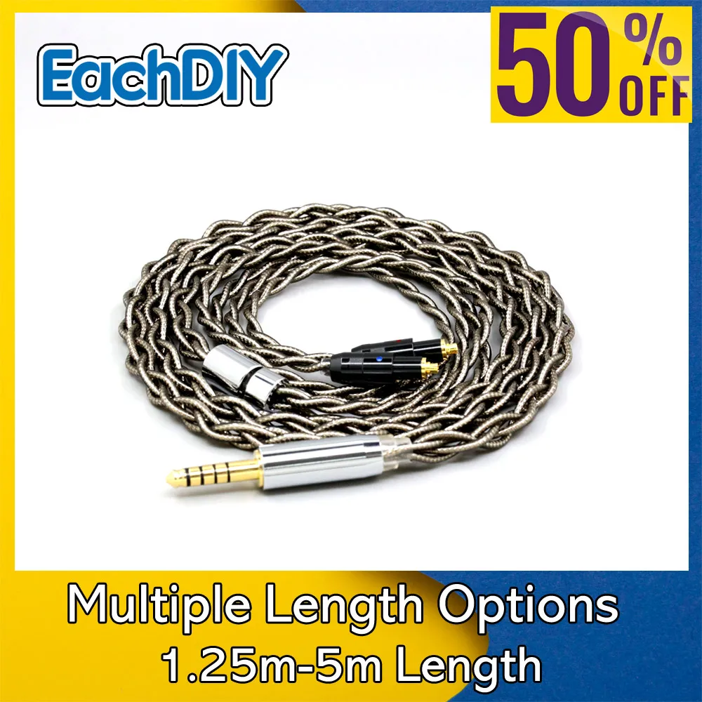 

99% Pure Silver Palladium + Graphene Gold Earphone Cable For Shure SRH1440 SRH1840 SRH1540 4 core Headphone LN008209