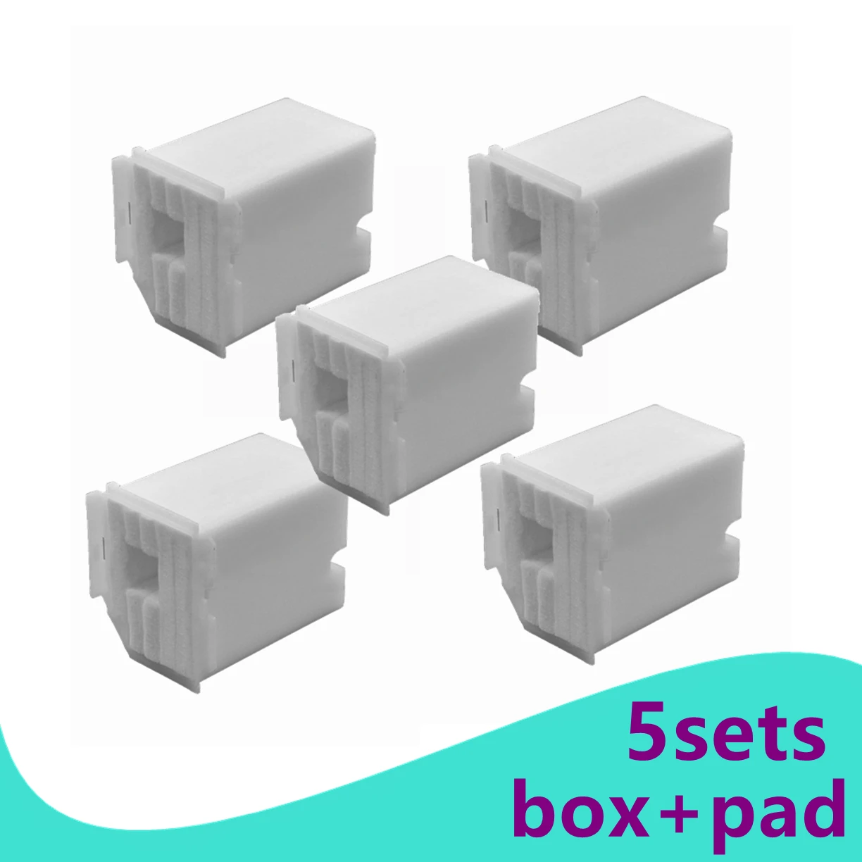 

5 шт. коробка для отработанных чернил для Epson L5290 L5190 L5198 L5298 L3200 L1250 L3200 L3210 L3108 резервуар для чернил с подушечкой