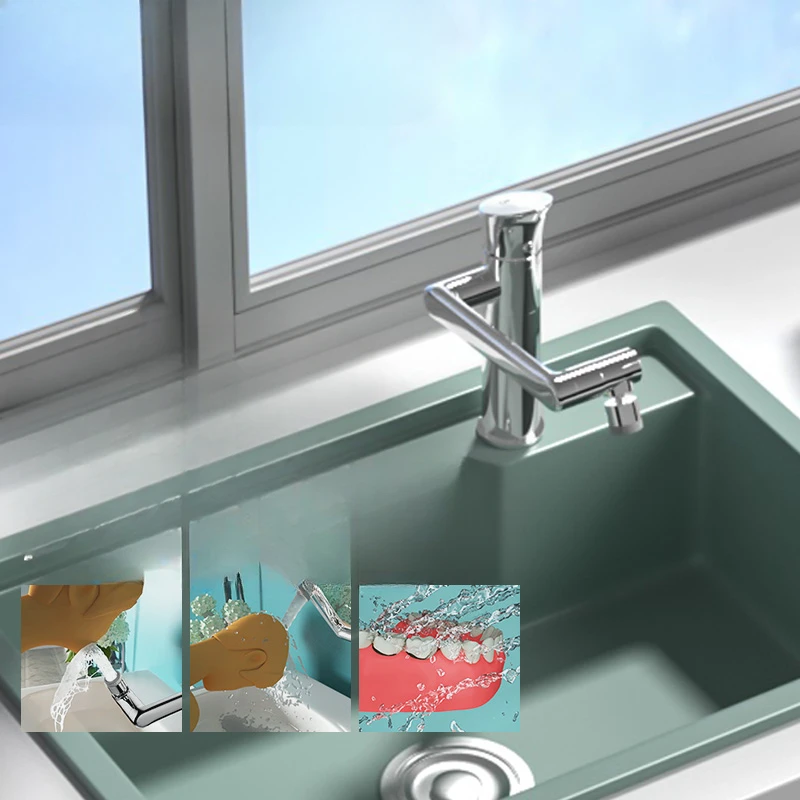 Household Universal Hot and Cold Washbasin Washbasin Basin Faucet Digital Display Folding Single Handle Single Hole