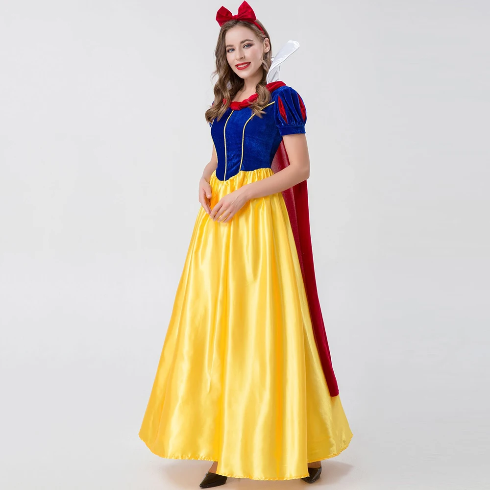 Carnaval Halloween Anime Sneeuw Witte Prinses Kostuum Volwassen Vrouwen Cartoon Sprookje Koningin Cosplay Feest Verkleedkleding