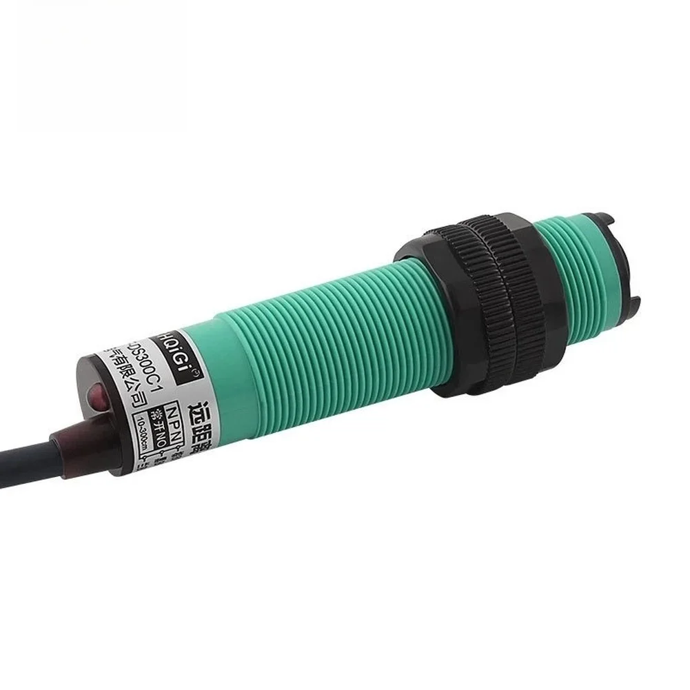Industrial Diffuse Photoelectric Sensor E3F-DS300C1 NPN Normally Open Output 300cm Detection Range for Robust Automation Use