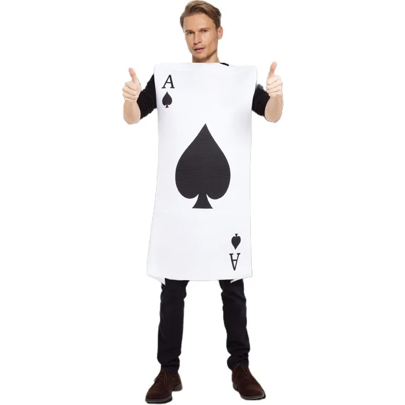 

Halloween new fun poker jumpsuit party performance costume funny cosplay costume