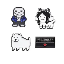 Game Pixel Art Cat Enamel Pins Custom Cartoon Animal Brooches Backpack Clothes Lapel Badge Funny Jewelry Gift for Kids Friends