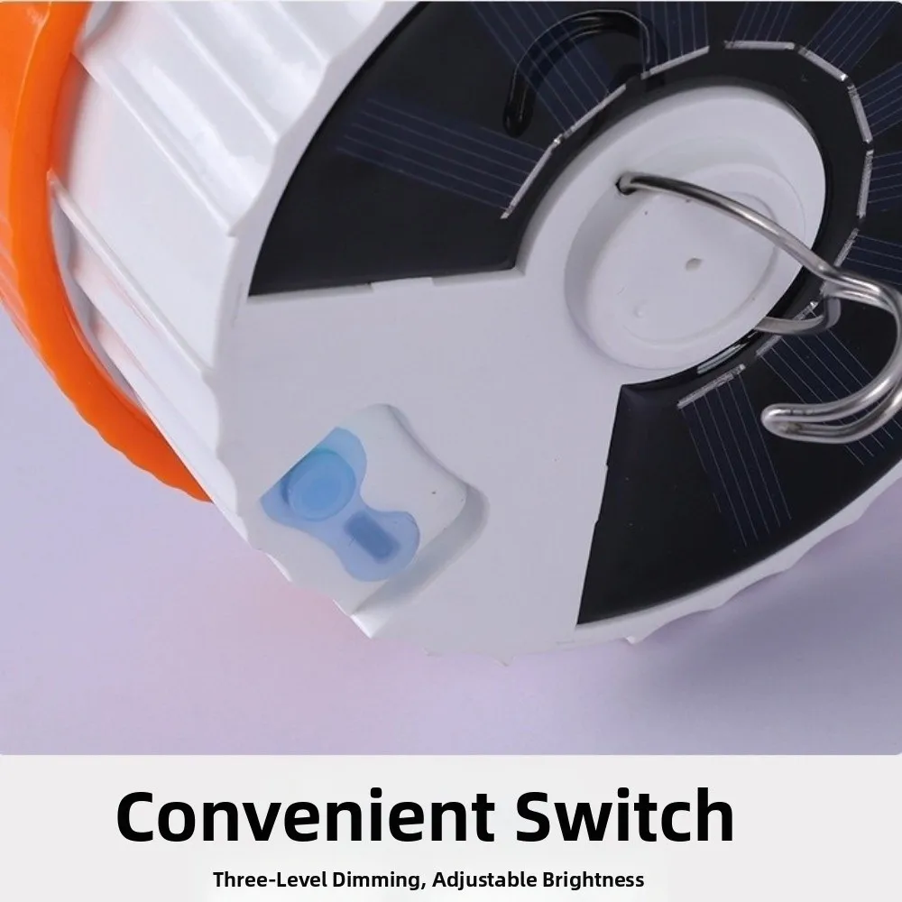 Solar-Powered Solar LED Camping Lights LED Lighting With Hook Emergency Lights Bright Waterproof Tent Lights Outdoor Camping