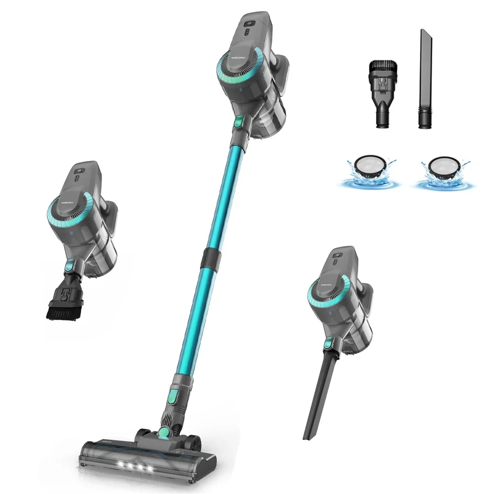 

New YISORA N300 Cordless Upright Vacuum Cleaner, 20Kpa Ultra Lightweight Stick Vacuum Carpet, Hard Floor, Car, Pet Hair