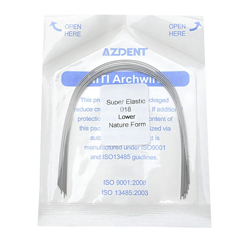 10 Teile/paket AZDENT Dental Kieferorthopädische Super Elastische Niti Runde Rechteckige Bogen Drähte Natur Form Bogen Draht Oberen Unteren – Detail 3
