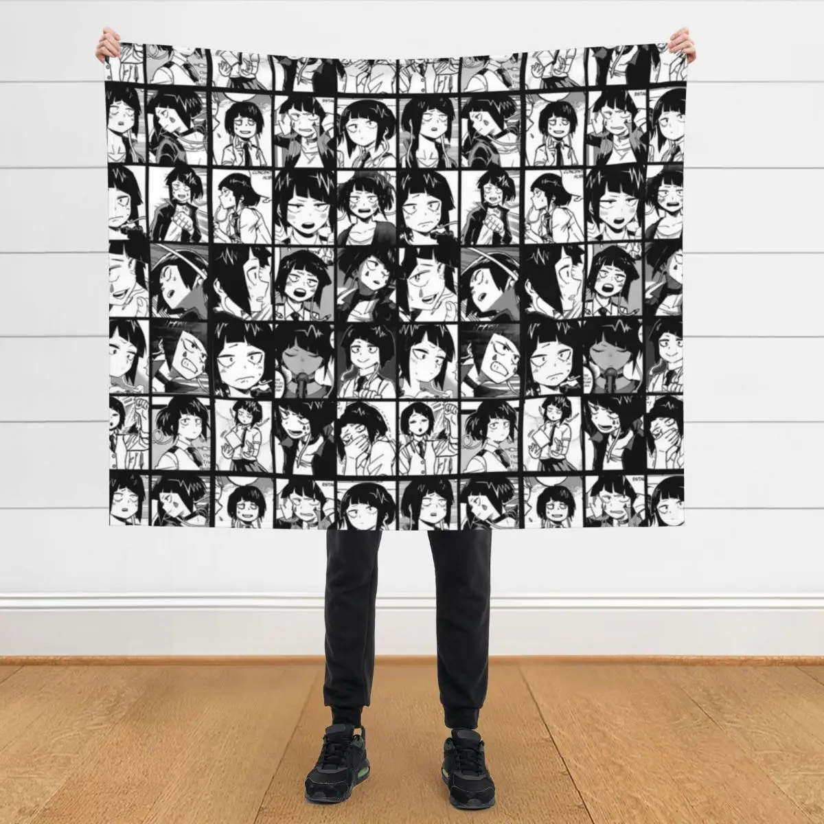 

Jirou manga panel collage Throw Blanket Shaggy Summer anime Thins Blankets