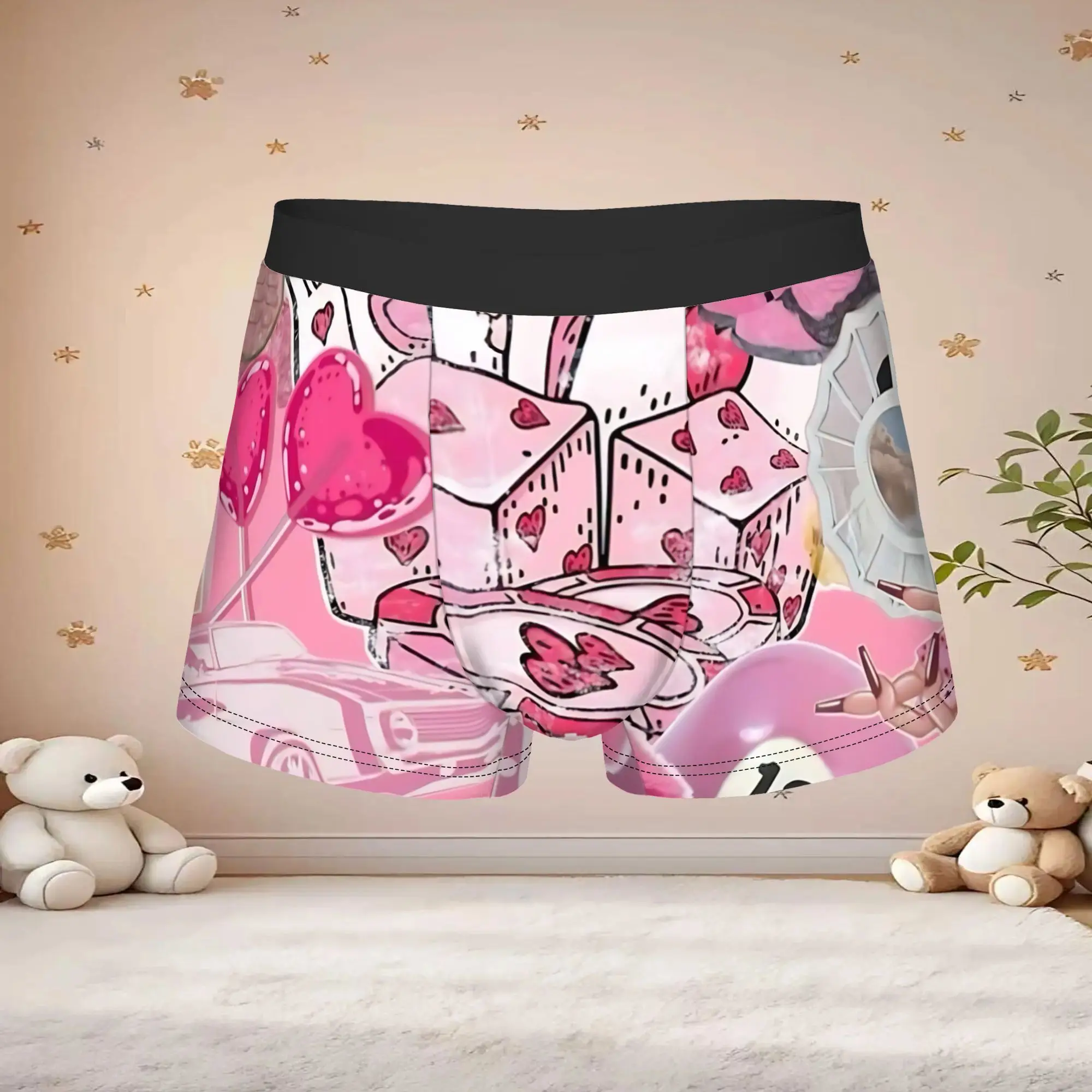 1pc Popular Trippy 90s Y2K boxers  Novelty Panties Men's Underwear Print Shorts Boxer Briefs