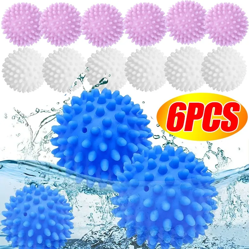 6/1Pcs Magic Laundry Balls Reusable Anti-Winding Laundry Balls Drying Cleaning Ball Household Washing Machine Clothes Softener