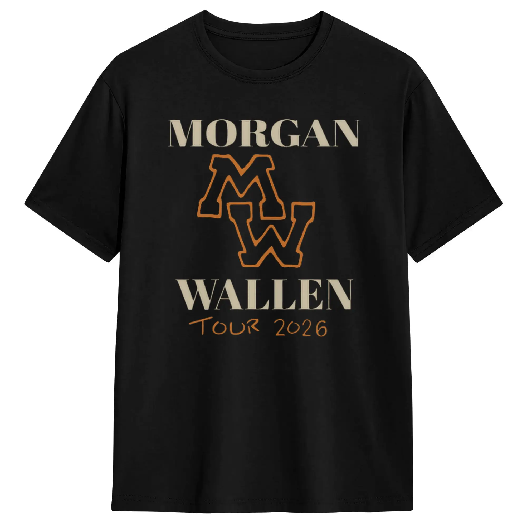 Morgan Wallen Tour 2026 T Shirt Beach  100 Cotton T Shirts For Adult Trending Casual Tshirt Short-Sleeve Funny Tops
