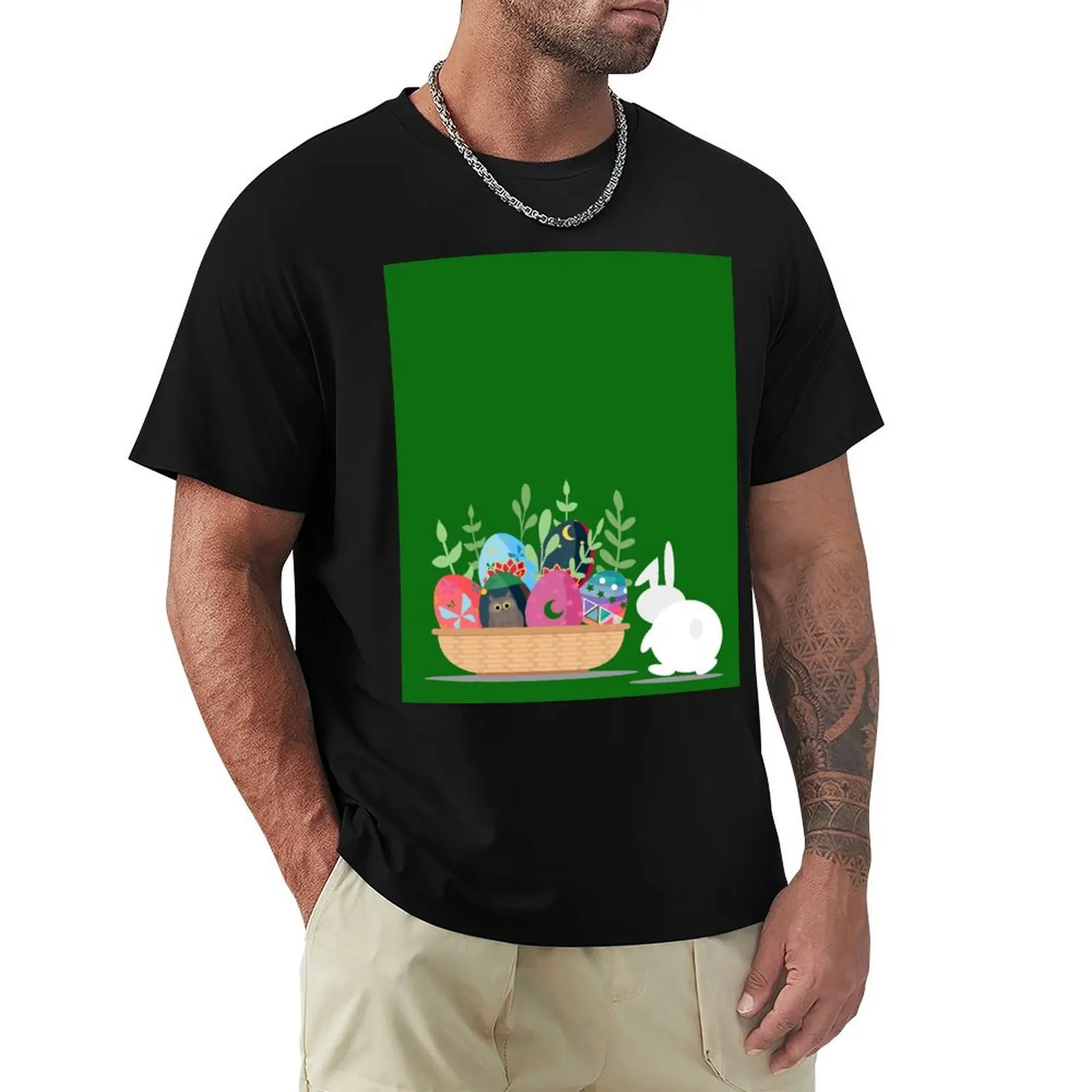 easter bunny basket T-Shirt Durable Work Wear T-Shirt