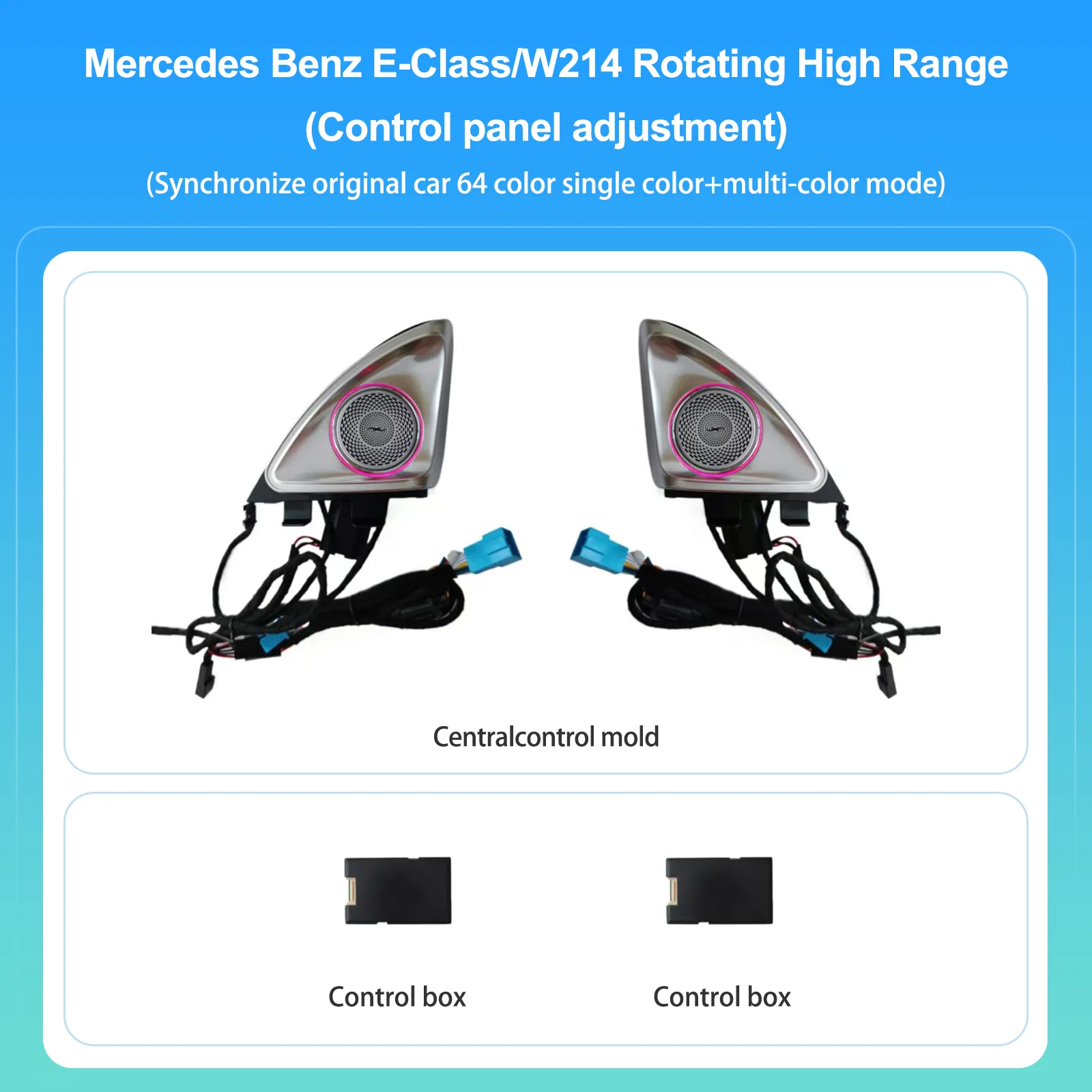 Past Voor Mercedes W167 W177 W205 W206 W213 W214 W222 W223 X253 X254 GLE GLS GLC EEN C E S OEM Gegoten 4D Roterende Tweeter Ambient L