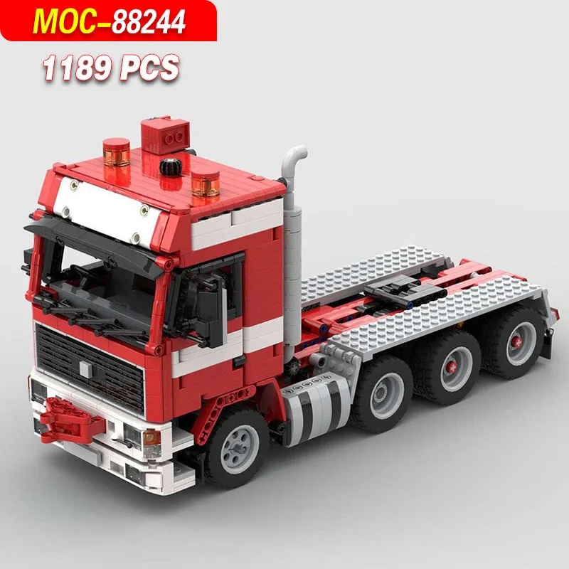 MOC-88244 Klassischer F16 Truck Baustein-Modellbausatz - 1189 Teile Maschinenbau Allgemeines System Konstruktionsspielzeug Geschenk