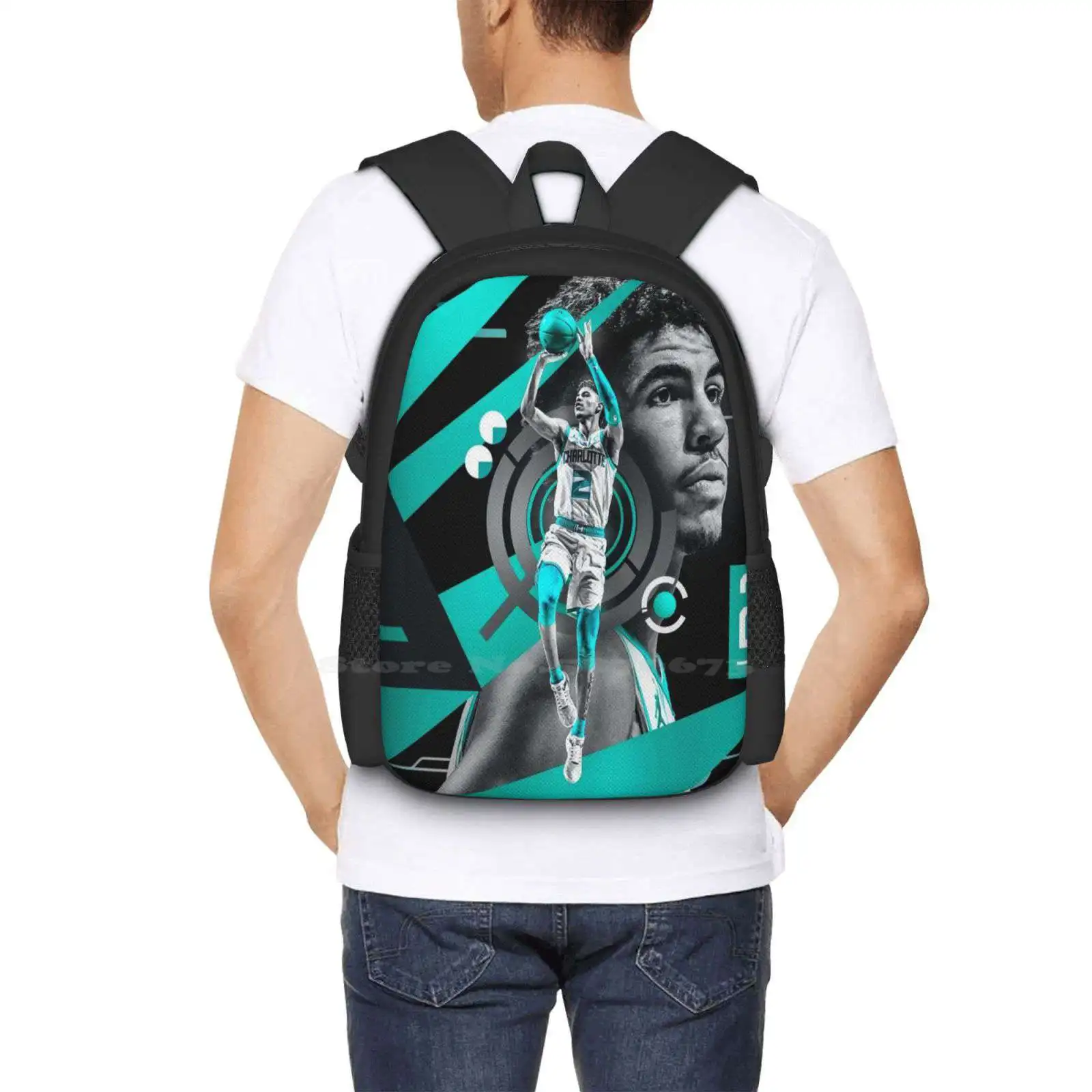 Lamelo Ball Teen College Student Rucksack Muster Design Taschen Lamelo Ball Kunst Lamelo Ball Tapete Lamelo Ball Illumination