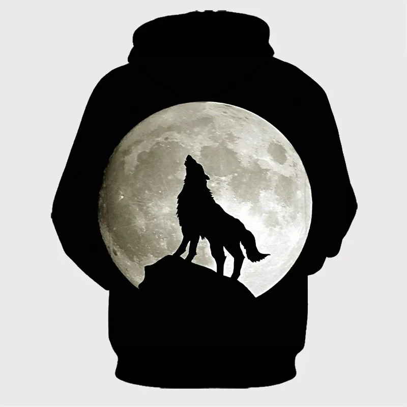 3D-Druck Hoodie mit Wolf-Motiv für Herren und Damen, modischer, lässiger Oversize-Pullover, Hip-Hop, Harajuku, Streetwear – Detail 24