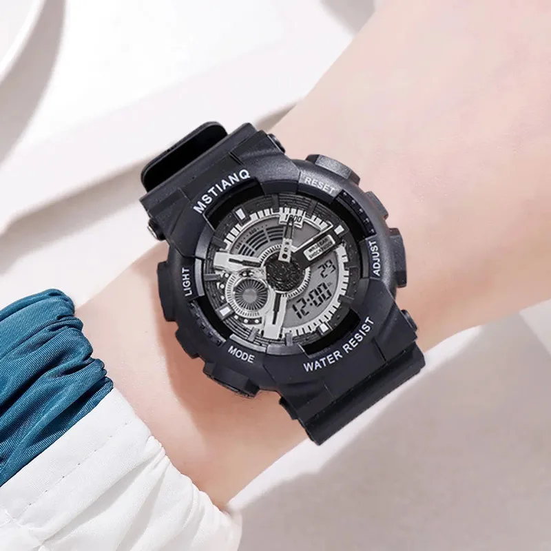 Relógio eletrônico com aparência de alto valor para estudantes do ensino médio, casais masculinos e femininos, versão coreana de despertador,